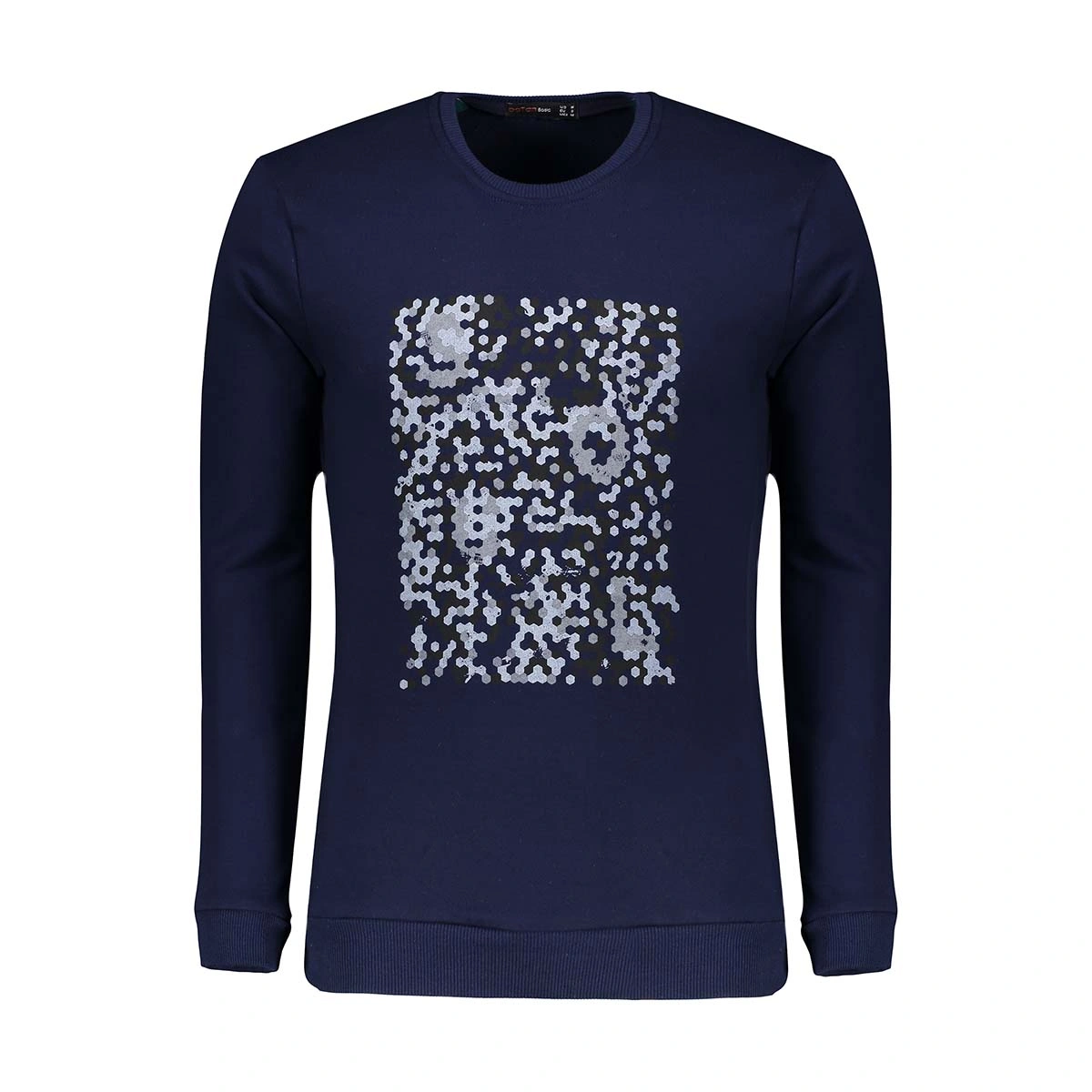 تیشرت آستین بلند مردانه یقه گرد چاپدار تولید شرکت پاتن جامه می باشد. جنس پارچه صد در صد پنبه سلانیک.