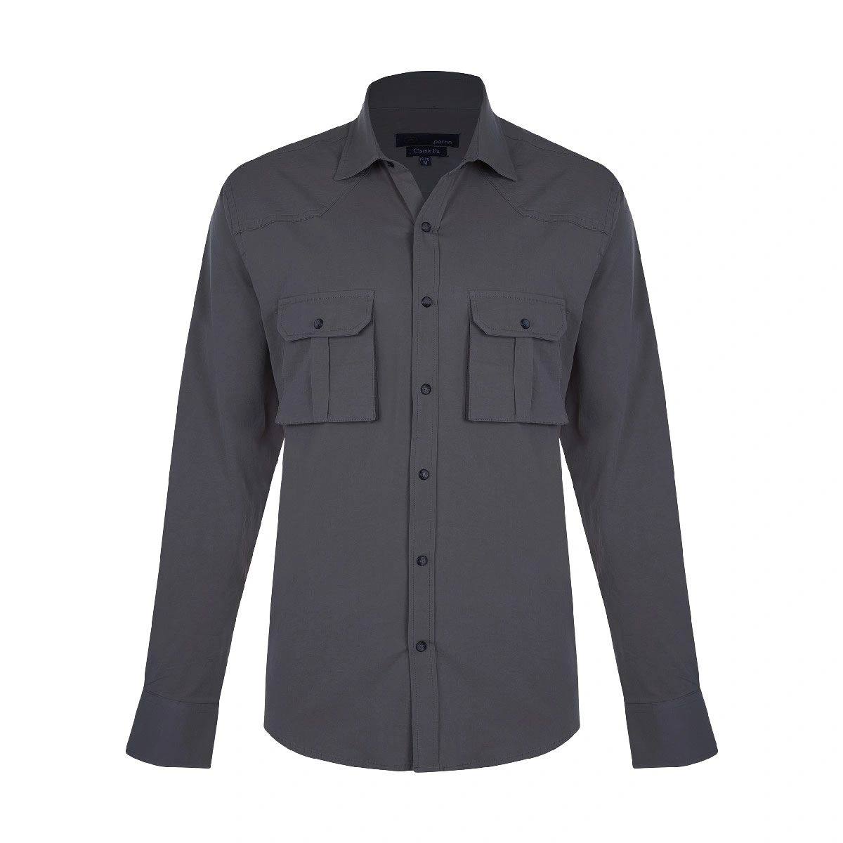 پیراهن آستین بلند کتان مردانه تولید شرکت پاتن جامه می باشد. جنس کتان / کش. پارچه ضخیم. دارای دوجیب پ