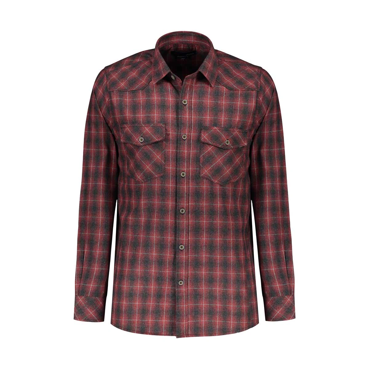 خرید پیراهن پشمی مردانه تولید پاتن جامه می باشد. پیراهن پشمی طرح چهارخانه.