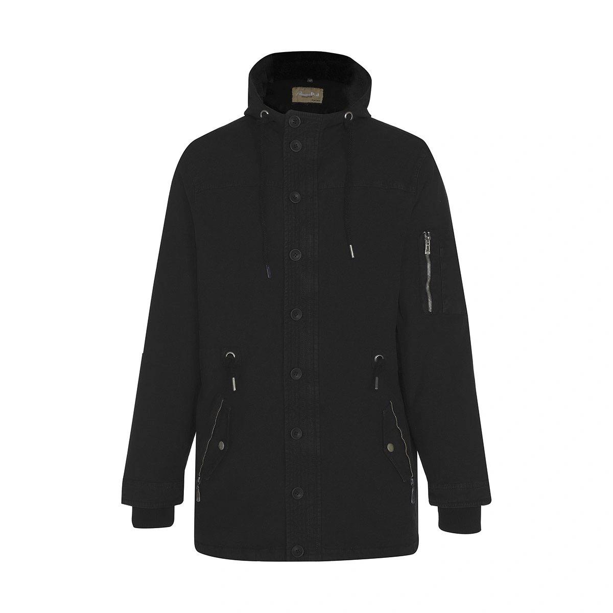 کاپشن مردانه کتان تولید شرکت پاتن جامه می باشد. جنس پارچه کتان داخل کرک دار رنگ مشکی. قد تا زیر کمر.