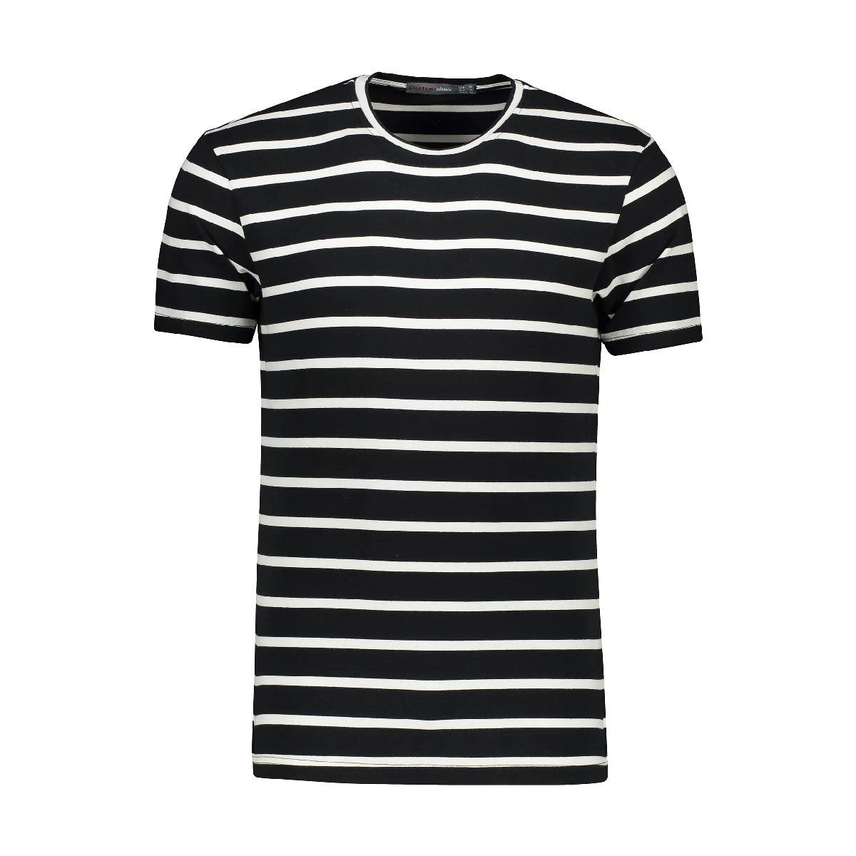 تیشرت آستین کوتاه مردانه یقه گرد. تولید شرکت پاتن جامه می باشد. جنس پارچه صد در صد پنبه بافت کشی. من