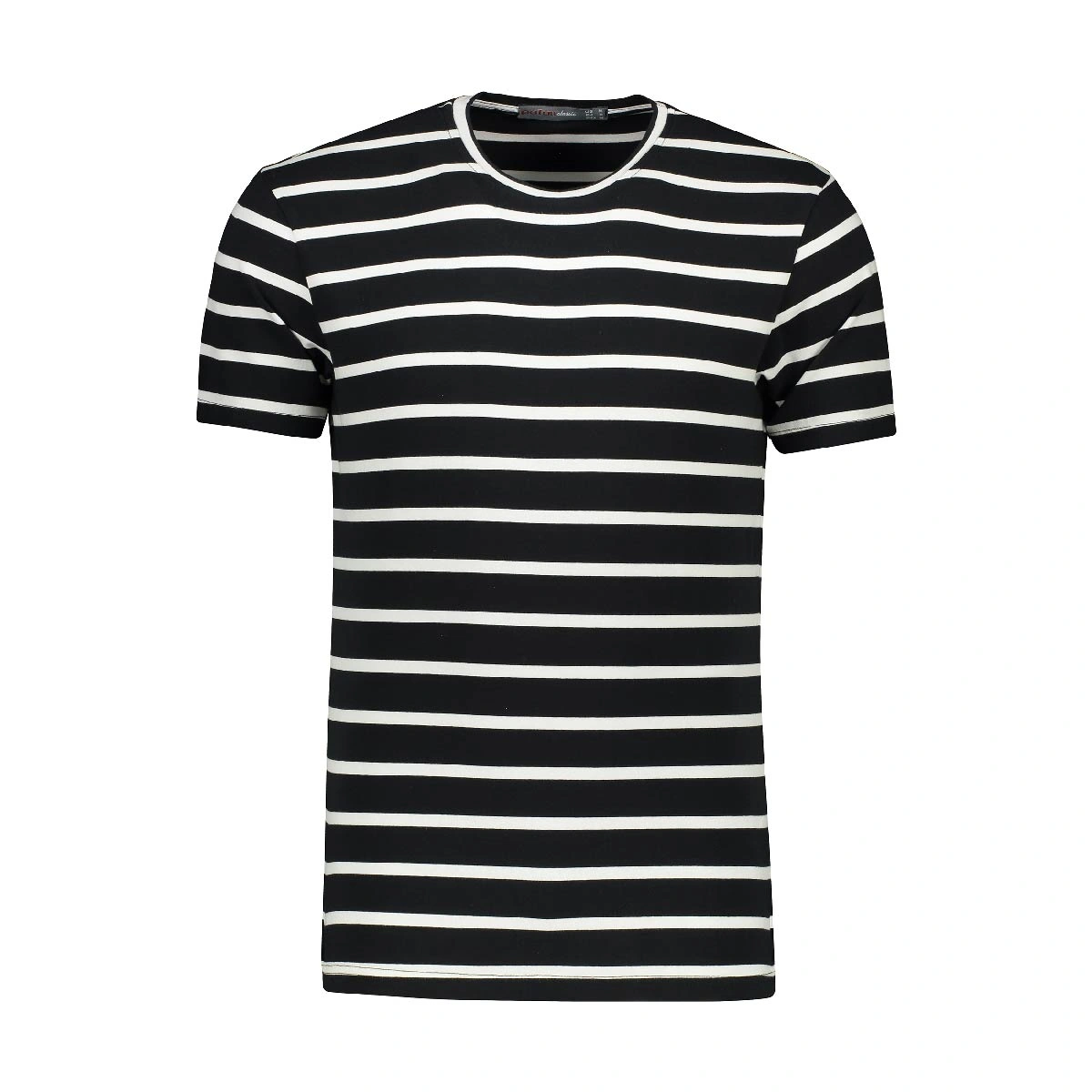 تیشرت آستین کوتاه مردانه یقه گرد. تولید شرکت پاتن جامه می باشد. جنس پارچه صد در صد پنبه بافت کشی. من