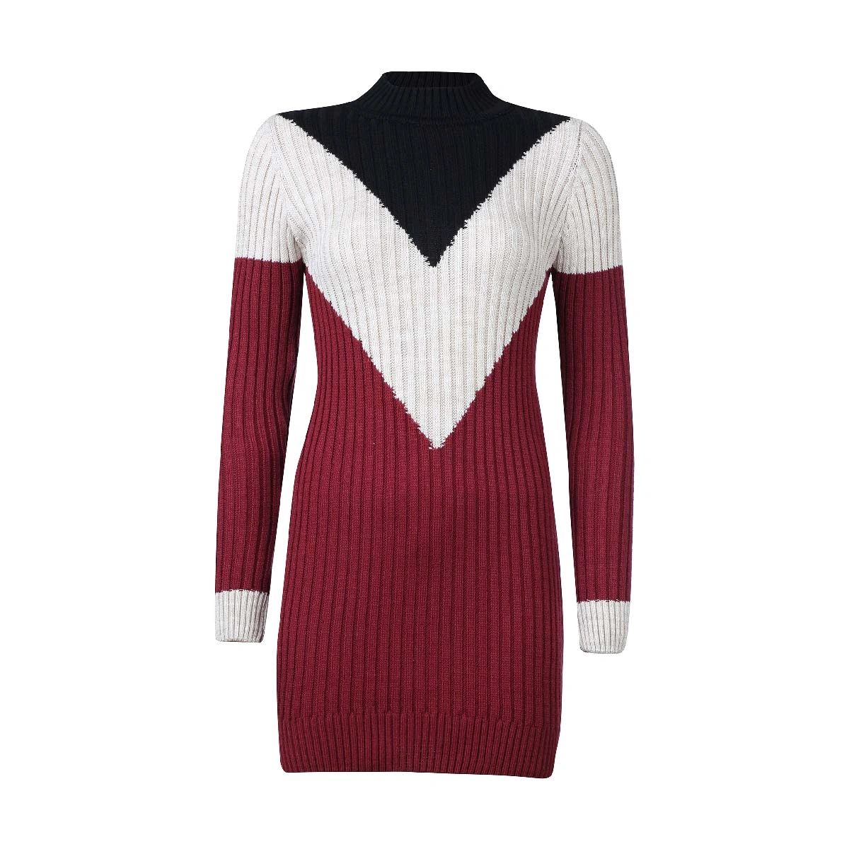 تونیک بافت یقه گرد زنانه تولید شرکت پاتن جامه می باشد - طرح : هفتی - جنس : نخ پلی استر - قد 75 سانتی