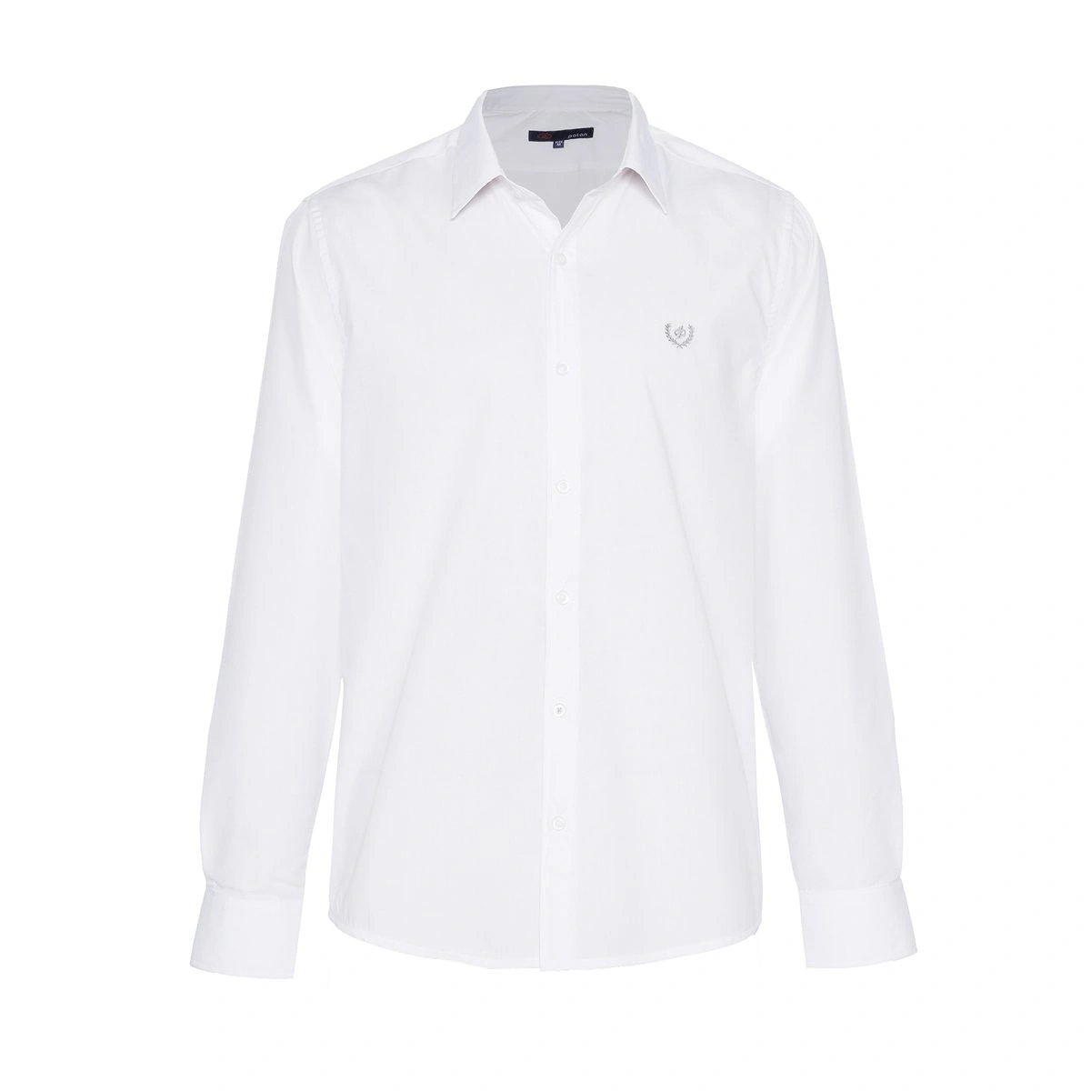 پیراهن آستین بلند رنگ سفید مدل معمولی regular می باشد. 