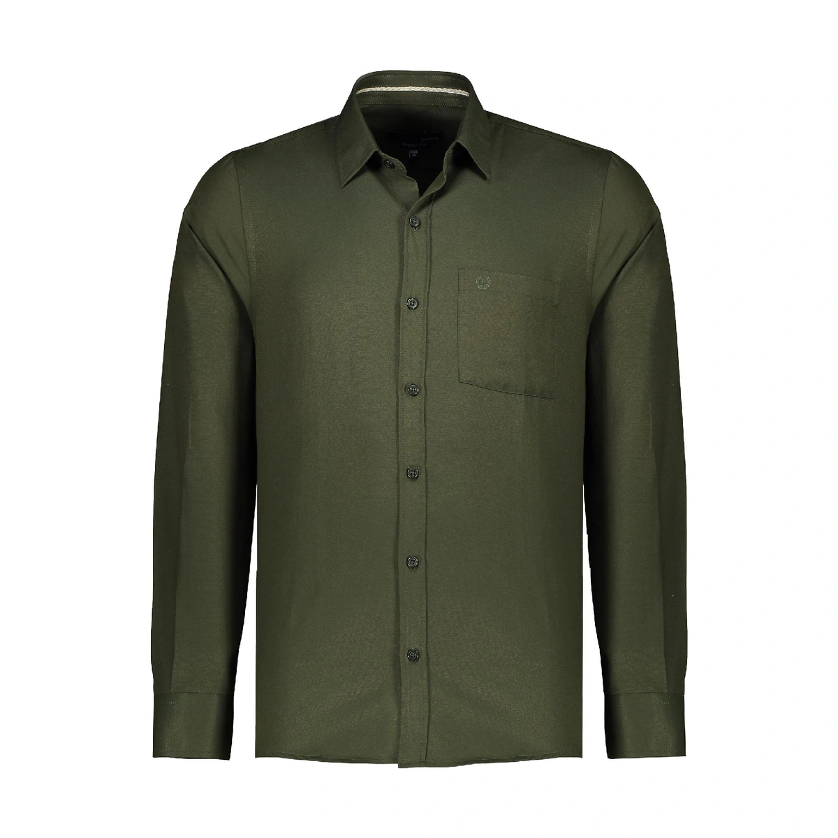 پیراهن آستین بلند مدل رسمی مردانه تترون. رنگ سبز تیره خرید از پاتن جامه. 