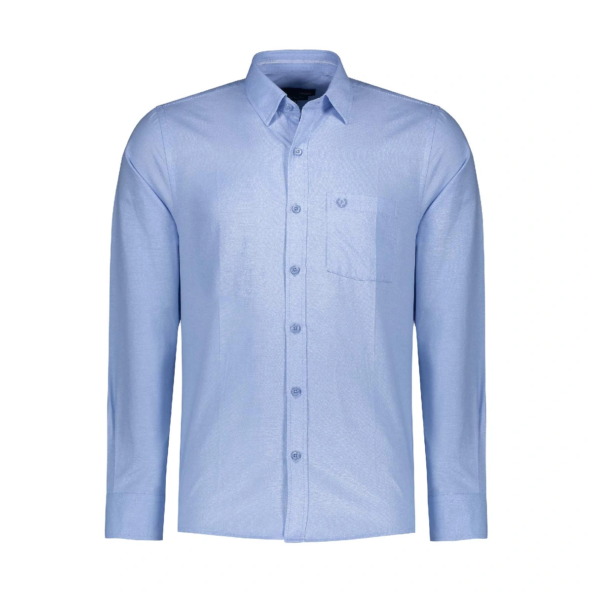 پیراهن آستین بلند مدل رسمی مردانه تترون. رنگ آبی خرید از پاتن جامه. 