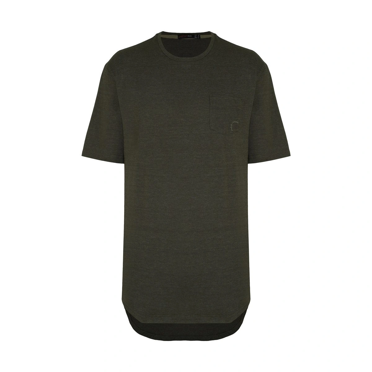 تیشرت مردانه آستین کوتاه - مدل لانگ - تولید پاتن جامه می باشد - به رنگ سبز - مناسب برای استفاده روزا