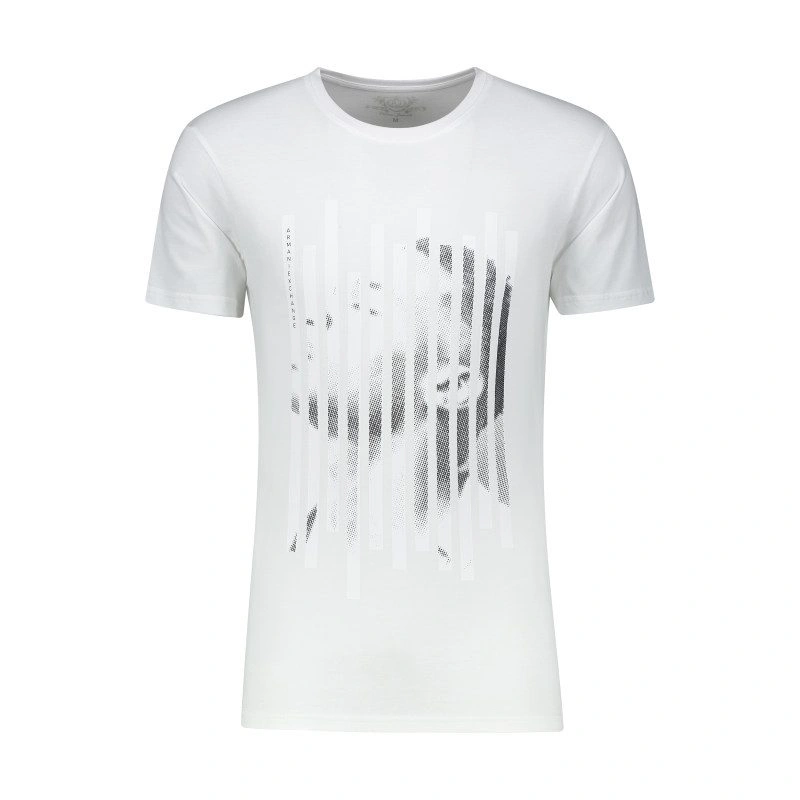 تیشرت آستین کوتاه مردانه ، یقه گرد ، چاپ دار ، استایل معمولی ، جنس نخی ، قد تا روی باسن ، تولید پاتن