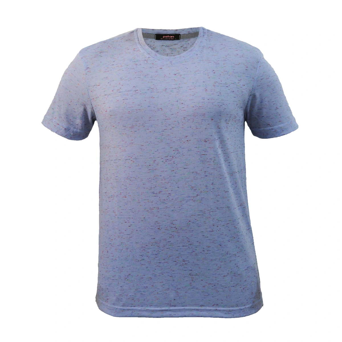 تیشرت آستین کوتاه مردانه - یقه گرد - پارچه ساده - به رنگ آبی - تولید کارخانه پاتن جامه می باشد - منا