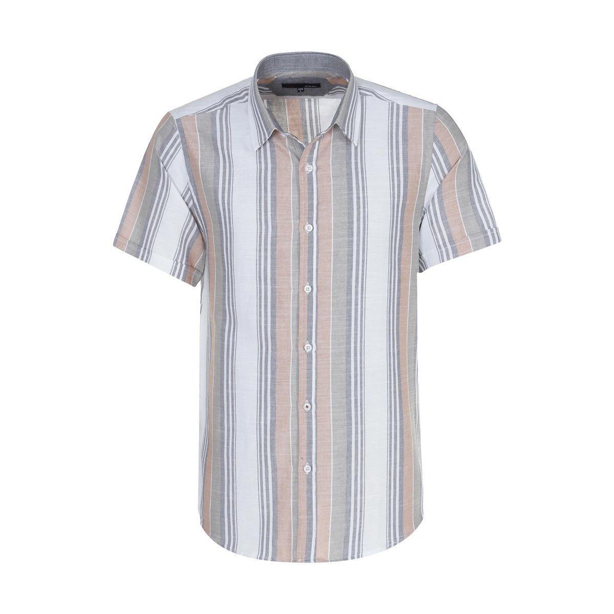 خرید پیراهن آستین کوتاه مردانه طرح راه راه پهن ، مدل معمولی REGUALR. 