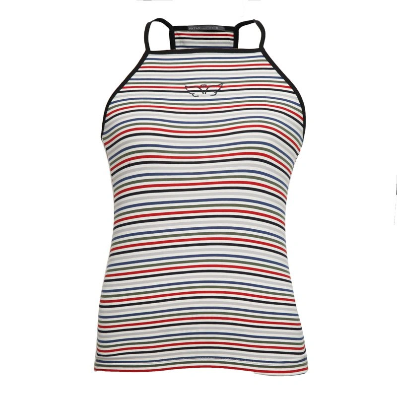 تاپ زنانه تولید شرکت پاتن جامه می باشد. جنس پارچه پنبه - پنبه فول لاکرا (کشی) می باشد / نخ رنگی رینگ