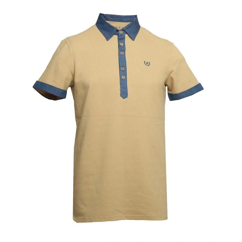 پولو شرت آستین کوتاه - جنس: جودون / 3% لاکرا ( کش ) - پارچه : ساده - یقه برگردان جین - دارای 6 دکمه 