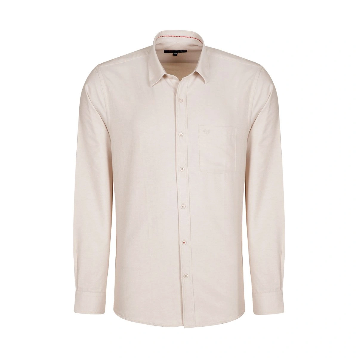 پیراهن آستین بلند مردانه تولید شرکت پاتن جامه - جنس پیراهن 65% پلی استر / 35%د پنبه -.طرح ساده - آست