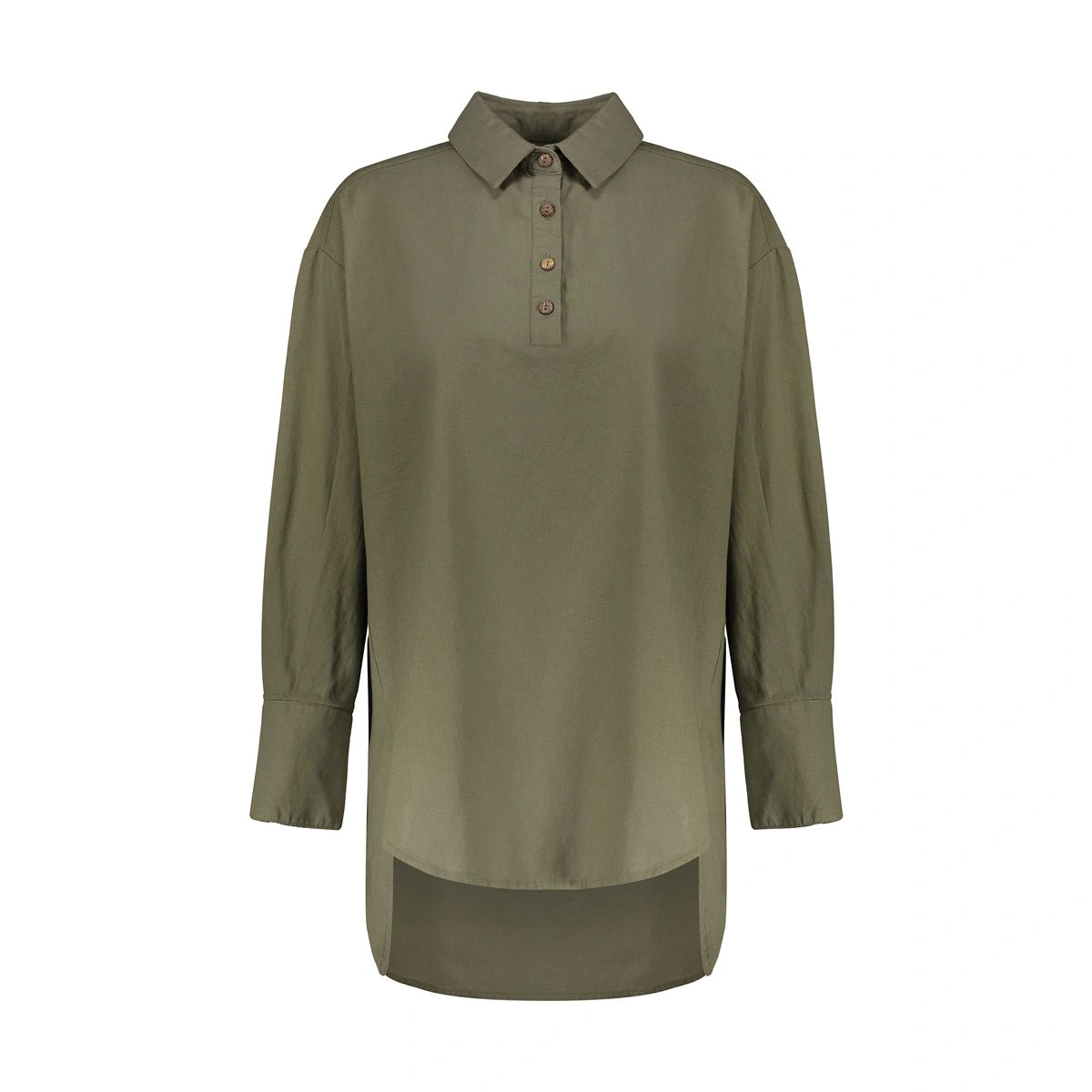 مانتو جلو بسته زنانه تولید شرکت پاتن جامه - جنس پارچه پنبه - پنبه / لینن - پارچه سبک و خنک مناسب برا