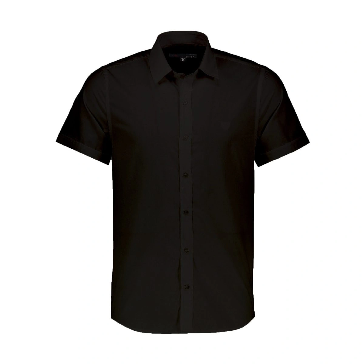 پیراهن آستین کوناه مردانه رنگ مشکی تولید پاتن جامه می باشد. جنس پیراهن تترون / پلی استر - پنبه می با