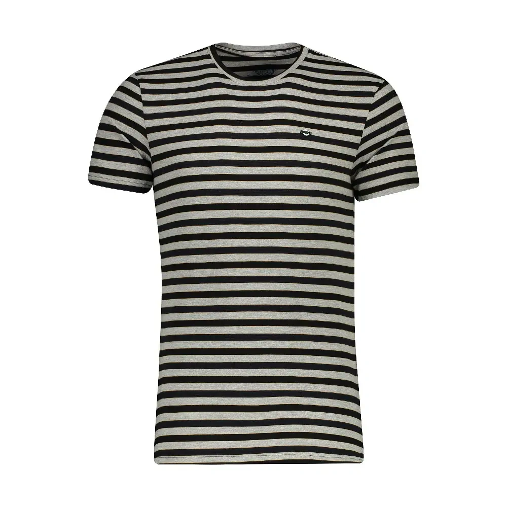 تیشرت آستین کوتاه مردانه تولید شرکت پاتن جامه می باشد. جنس پارچه پنبه پلی استر و رینگر است. (نخ رنگی