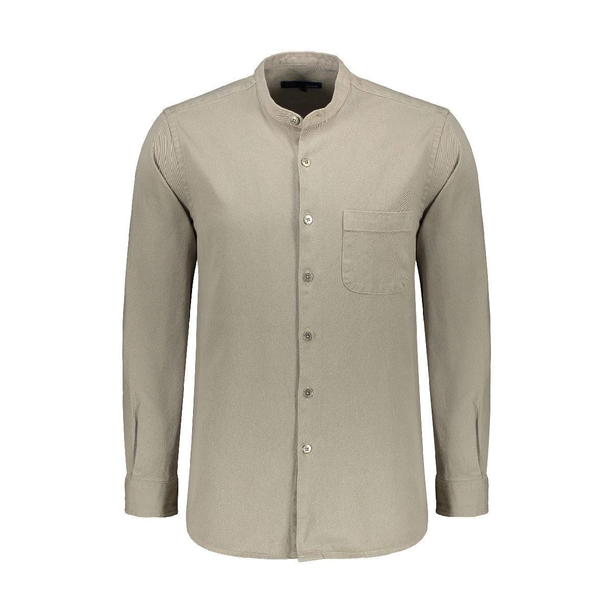 پیراهن کتان کرم آستین بلند تولید پاتن جامه می باشد. جنس پیراهن صد در صد کتان (پنبه) می باشد. پارچه ن