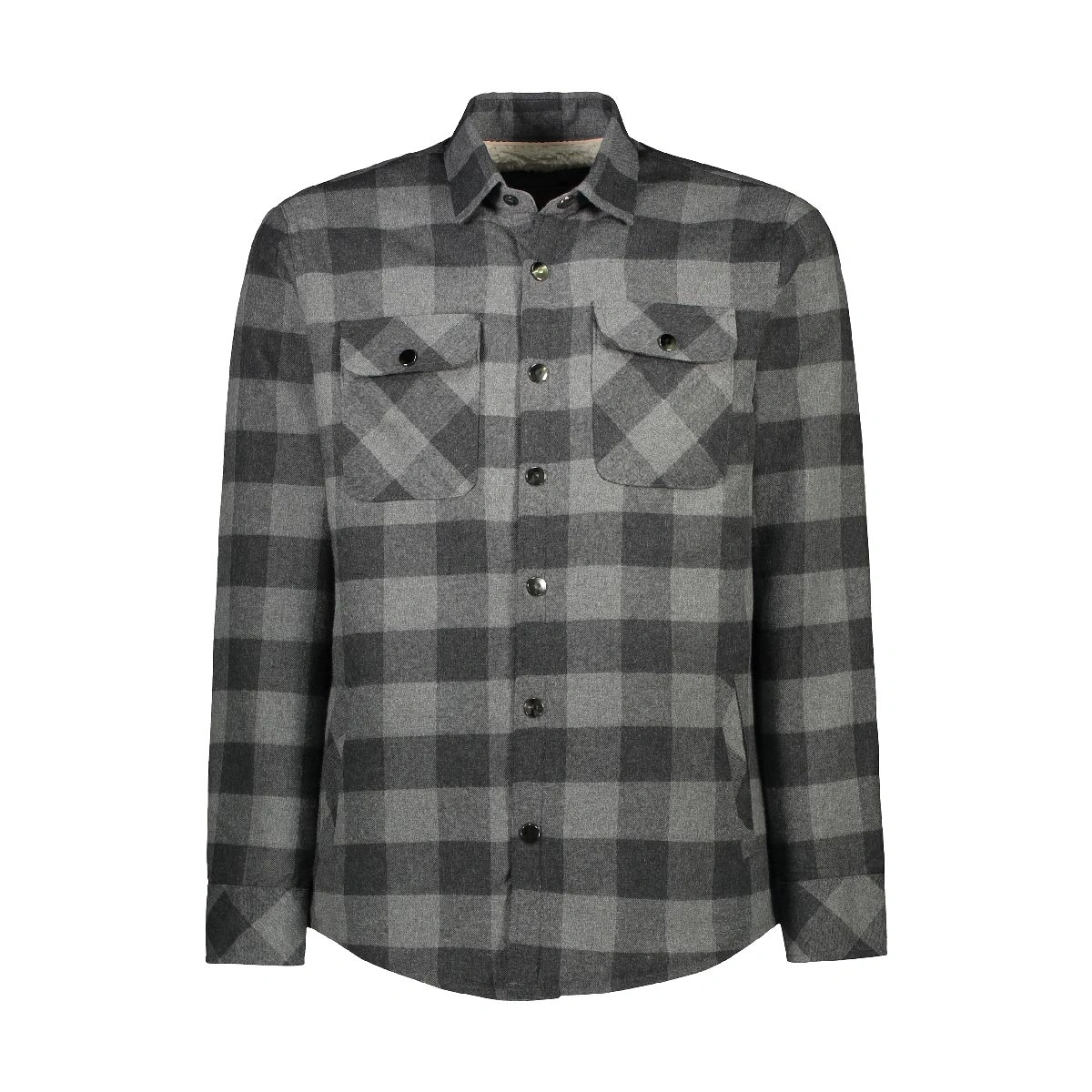 کاپشن پیراهنی پشمی ضخیم مردانه طرح چهارخانه. 