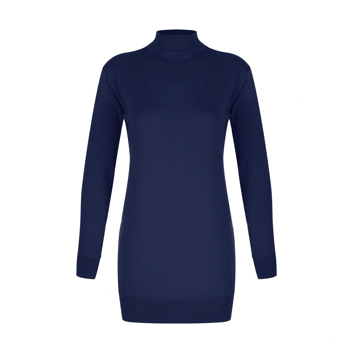 تونیک بافت زنانه تولید پاتن جامه می باشد . جنس کار پنبه می باشد . یقه اسکی با ارتفاع 4/5 سانت - قد ک