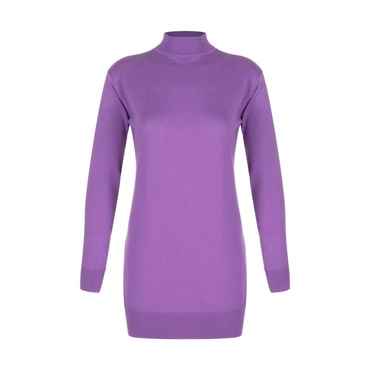 تونیک بافت زنانه تولید پاتن جامه می باشد . جنس کار پنبه می باشد . یقه اسکی با ارتفاع 4/5 سانت - قد ک