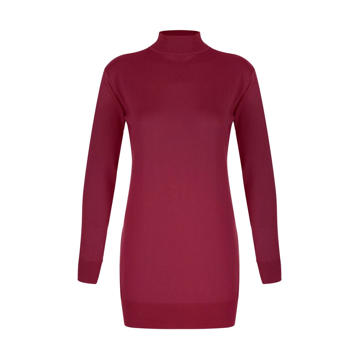 تونیک بافت زنانه تولید پاتن جامه می باشد . جنس کار پنبه می باشد . یقه اسکی با ارتفاع 4/5 سانت - قد ک