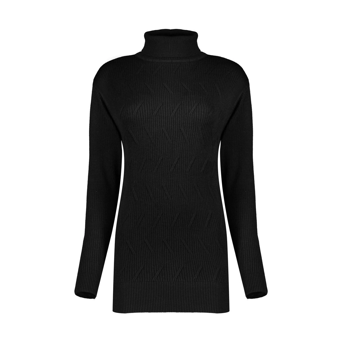 بافت یقه اسکی زنانه تولید پاتن جامه می باشد - بافت کار کبریتی می باشد - طرح جلو کار ، خط دار اریب می