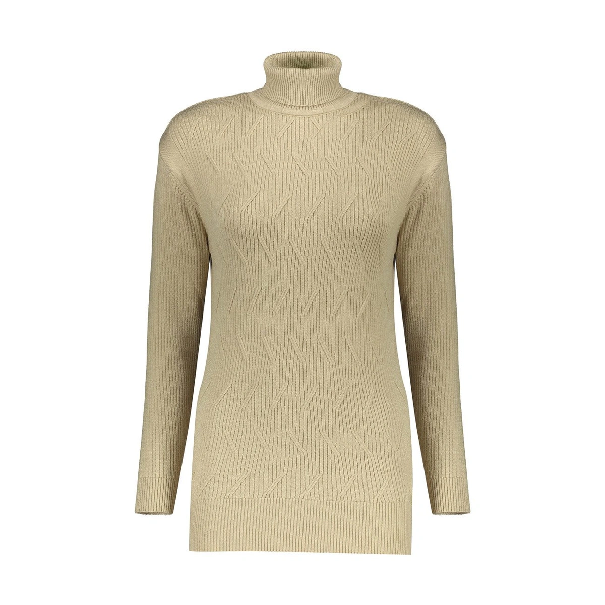 بافت یقه اسکی زنانه تولید پاتن جامه می باشد - بافت کار کبریتی می باشد - طرح جلو کار ، خط دار اریب می