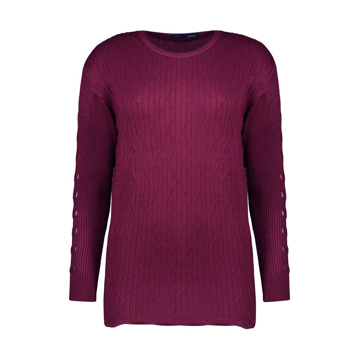 بافت زنانه تولید پاتن جامه می باشد - یقه : گرد - بافت کار : کبریتی درشت می باشد - جنس کار از پنبه می