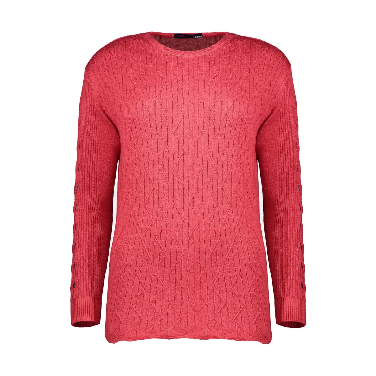 بافت زنانه تولید پاتن جامه می باشد - یقه : گرد - بافت کار : کبریتی درشت می باشد - جنس کار از پنبه می