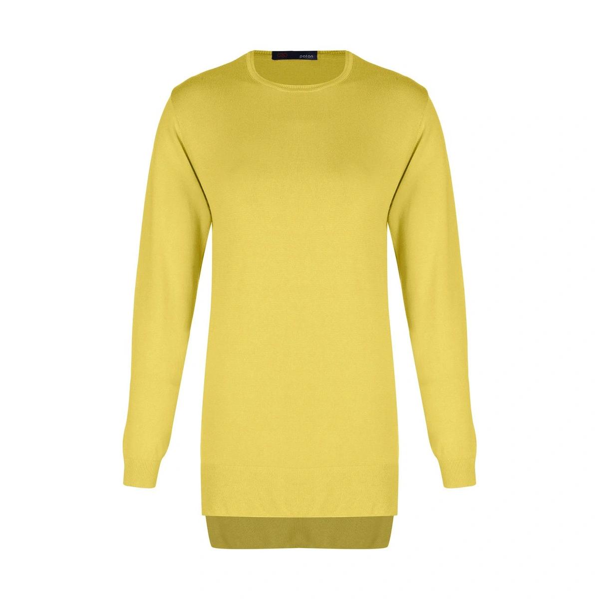 تونیک بافت زنانه تولید پاتن جامه می باشد - قد پشت کار بلند تر از قد جلوی کار می باشد - بافت با تراکم