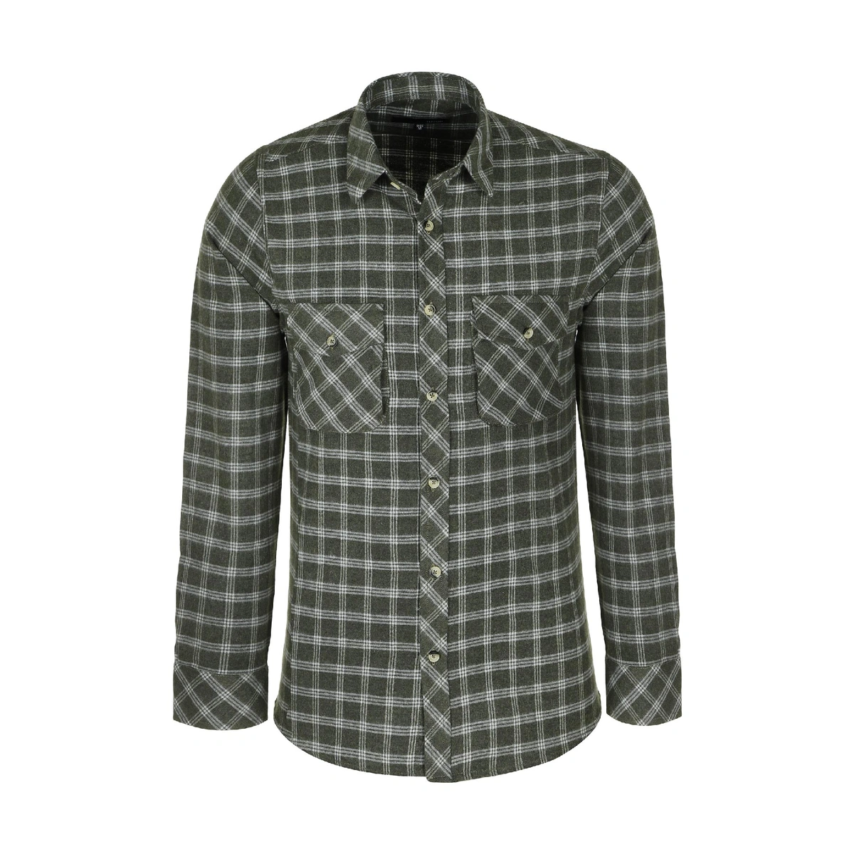 پیراهن آستین بلند مردانه طرح چهارخانه مدل رگولار پشمی. 