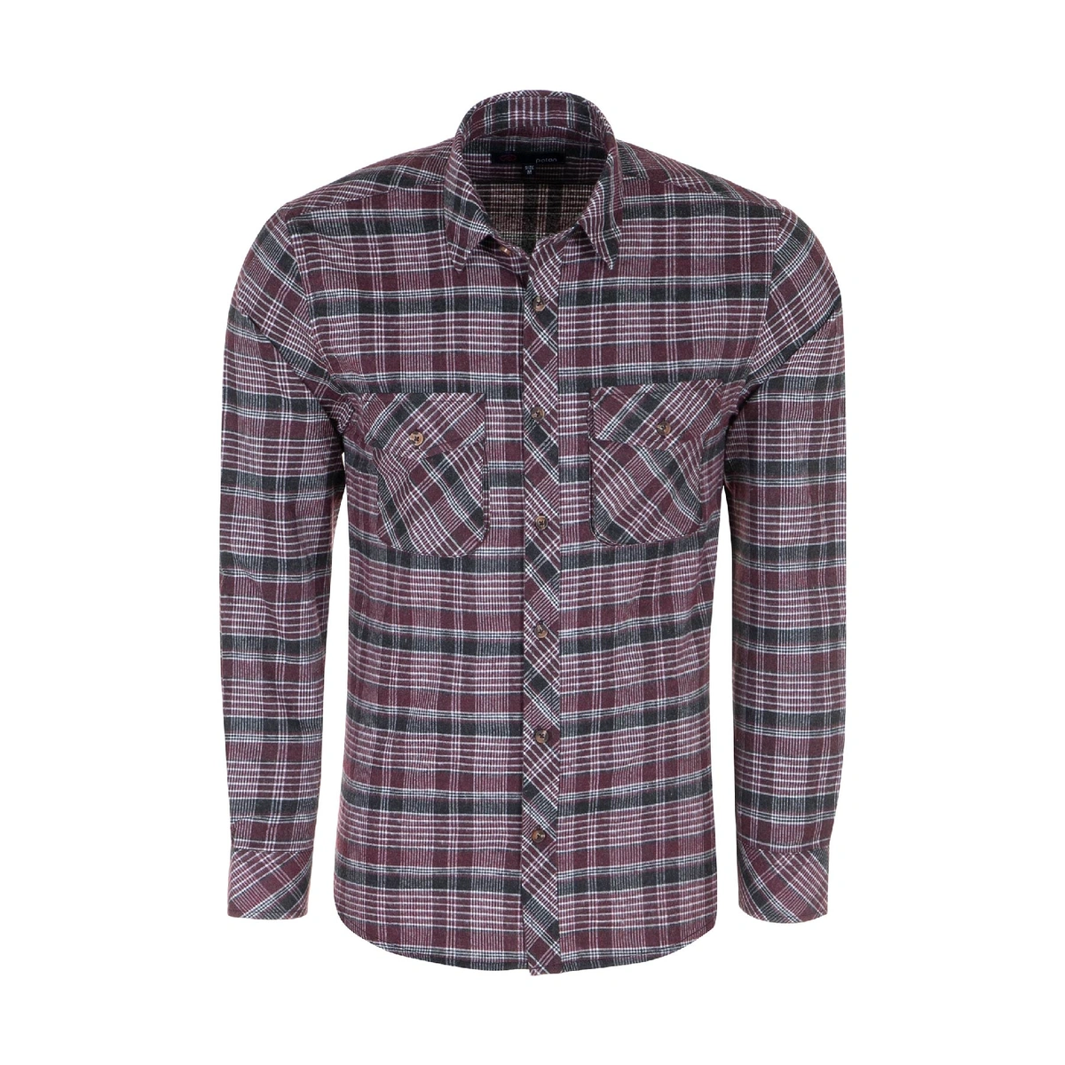 پیراهن مردانه پشمی طرح چهارخانه از فروشگاه پاتن جامه. 