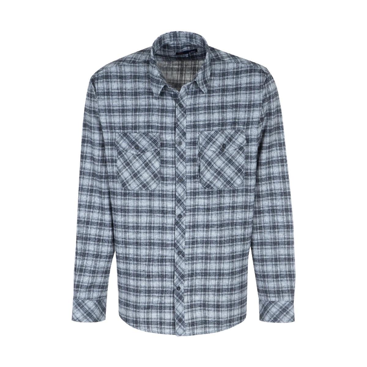 پیراهن آستین بلند طرح چهارخانه پشمی مردانه . پیراهن پشمی پاتن جامه. 