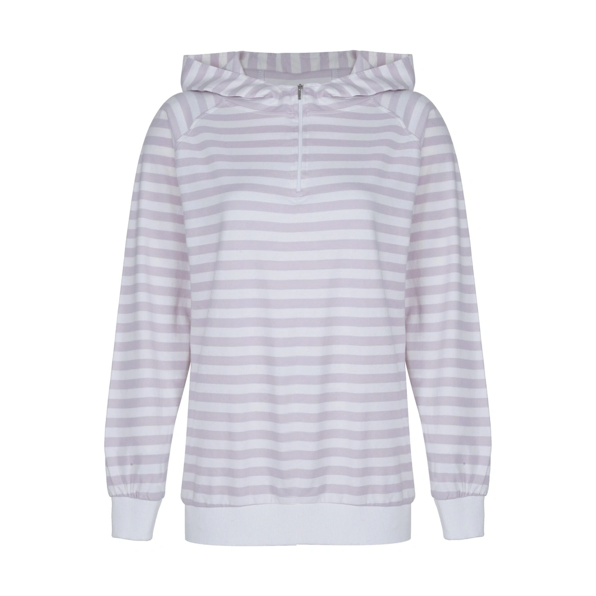 تیشرت زنانه کلاهدار آستین بلند تولید پاتن جامه می باشد. جنس تیشرت صد در صد پنبه (نخ)می باشد. یقه دار