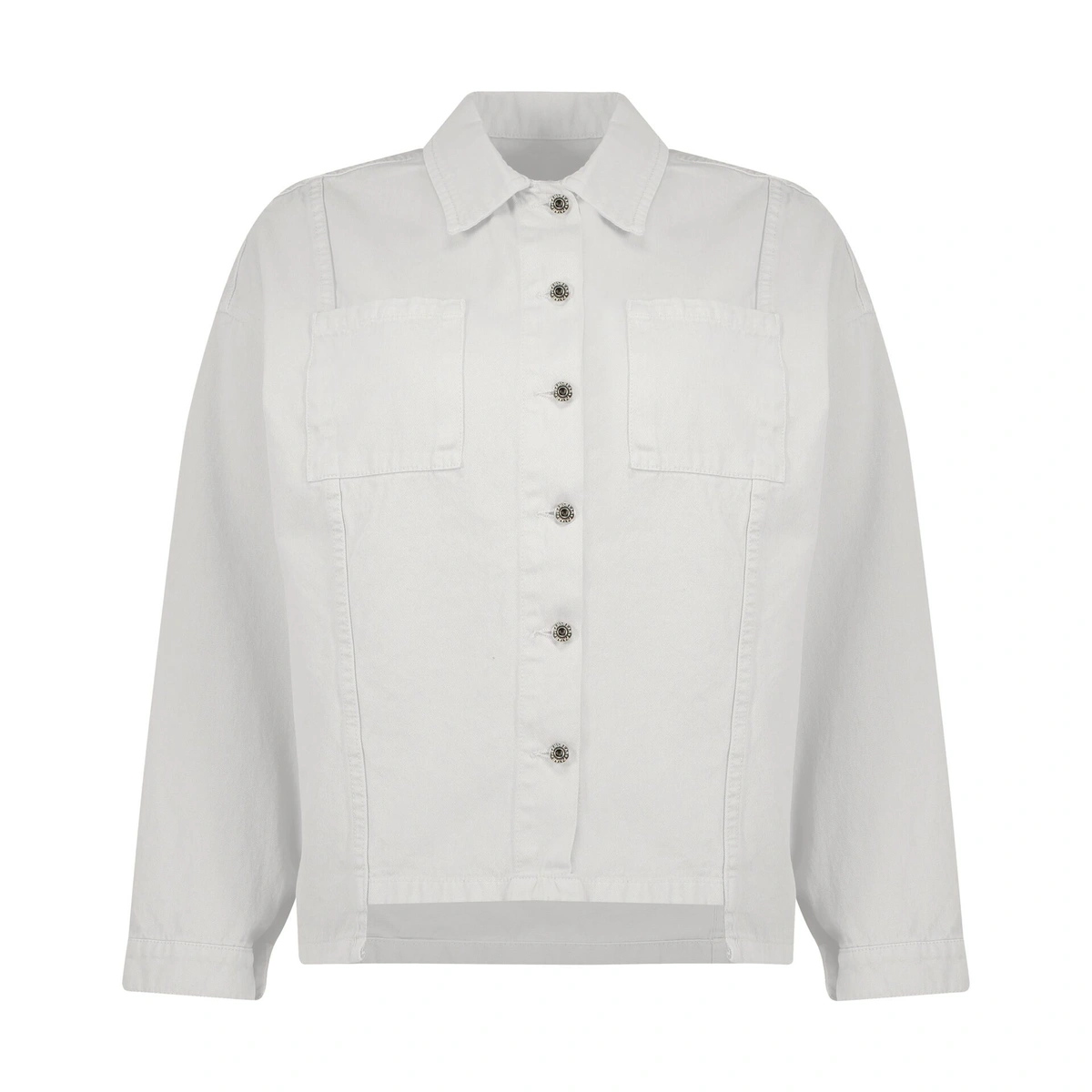 کت کتان زنانه تولید پاتن جامه می باشد. جنس کت صد در صد کتان (پنبه / نخ) می باشد. پارچه نیمه ضخیم قد 