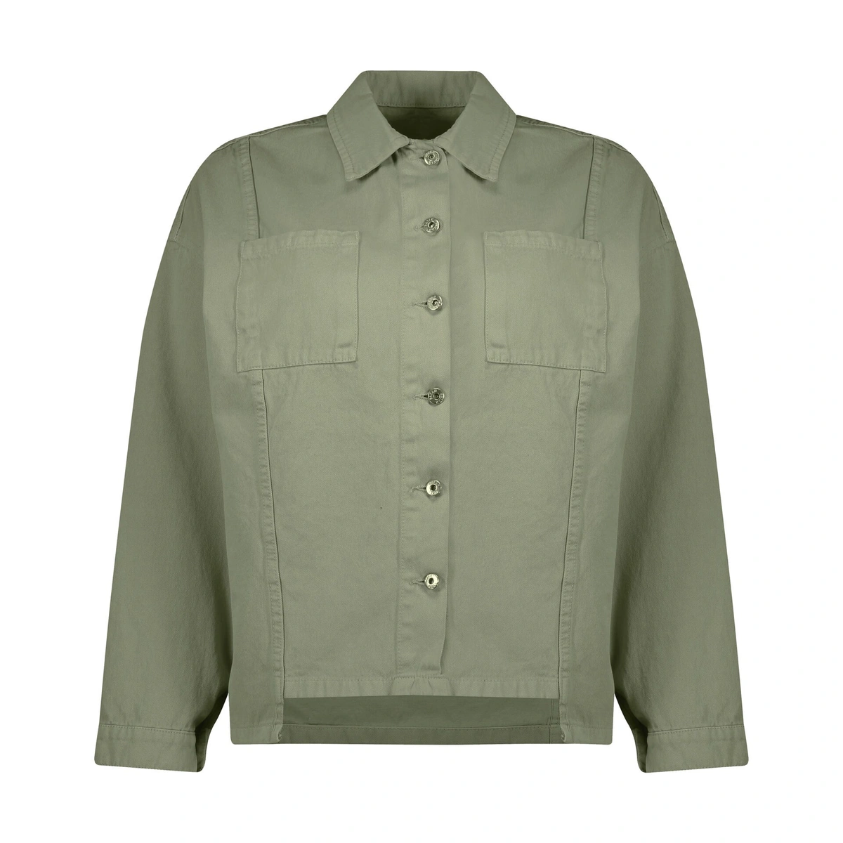 کت کتان زنانه تولید پاتن جامه می باشد. جنس کت صد در صد کتان (پنبه / نخ) می باشد. پارچه نیمه ضخیم قد 