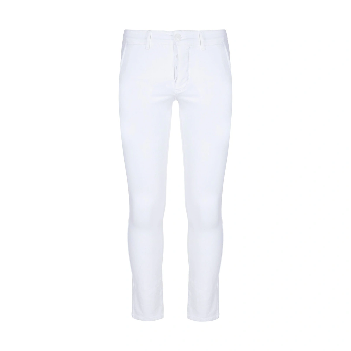 شلوار کتان سفید مردانه پاتن جامه می باشد. جنس شلوار 65 درصد پنبه / 35 درصد پلی استر می باشد. شلوار ک