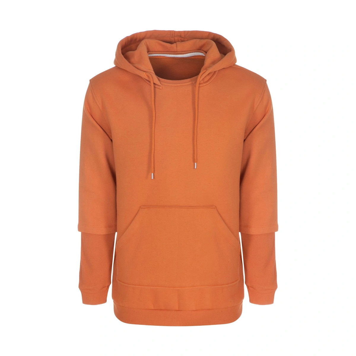 هودی مردانه نارنجی جنس پارچه صد در صد پنبه دورس سه نخ می باشد. داخل هودی براش خورده و گرم می باشد. آ