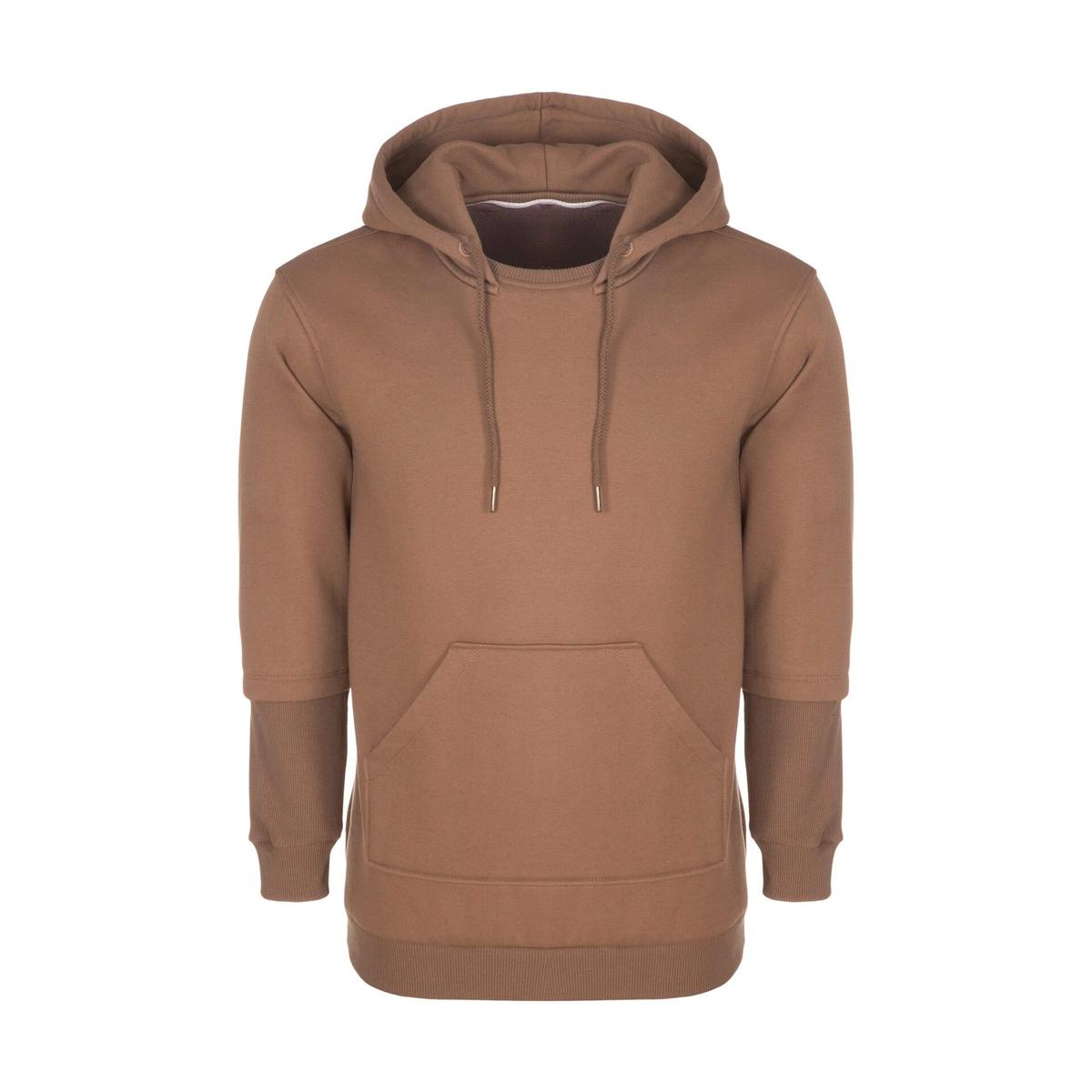 هودی مردانه آستین کشبافت جنس پارچه صد در صد پنبه دورس سه نخ می باشد. داخل هودی براش خورده و گرم می ب