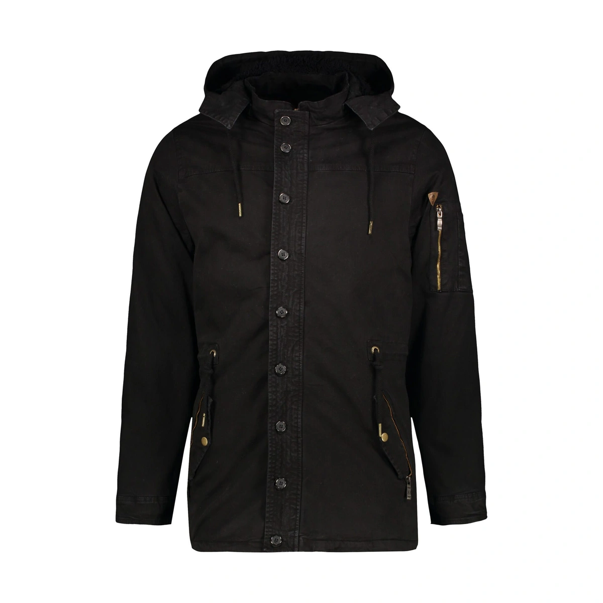 کاپشن کتان مردانه تولید پاتن جامه می باشد. کاپشن از جنس کتان (پنبه) بوده داخل خزدار (رنگ سفید) می با