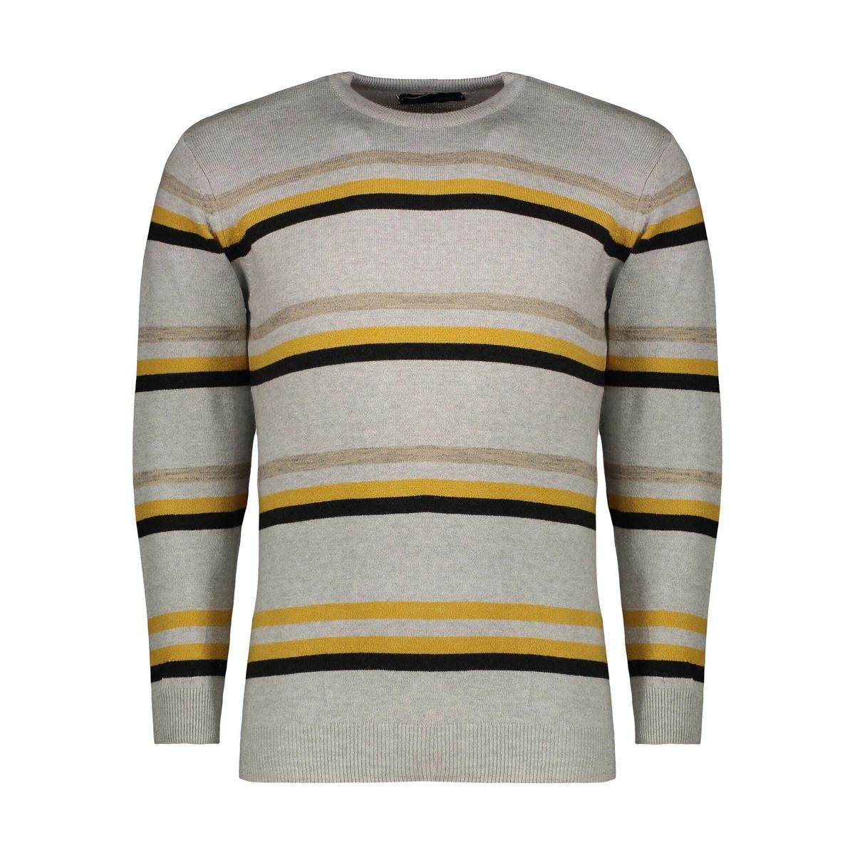 بافت یقه گرد راه راه مردانه تولید پاتن جامه می باشد. جنس بافت اکریلیک / پنبه می باشد. پارچه نیمه سبک