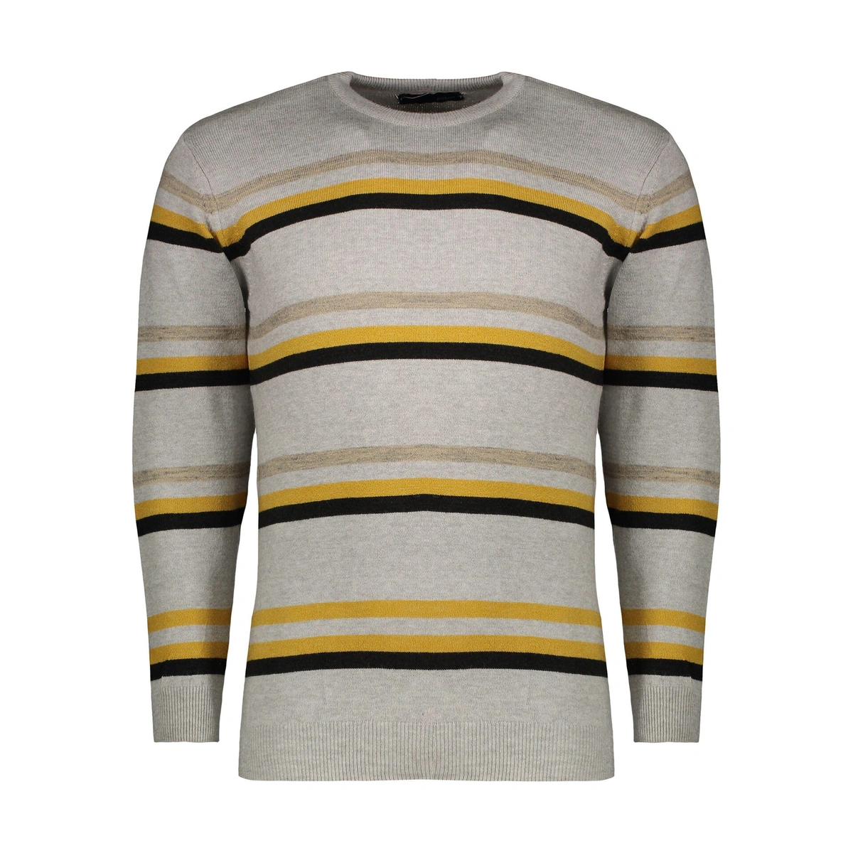 بافت یقه گرد راه راه مردانه تولید پاتن جامه می باشد. جنس بافت اکریلیک / پنبه می باشد. پارچه نیمه سبک