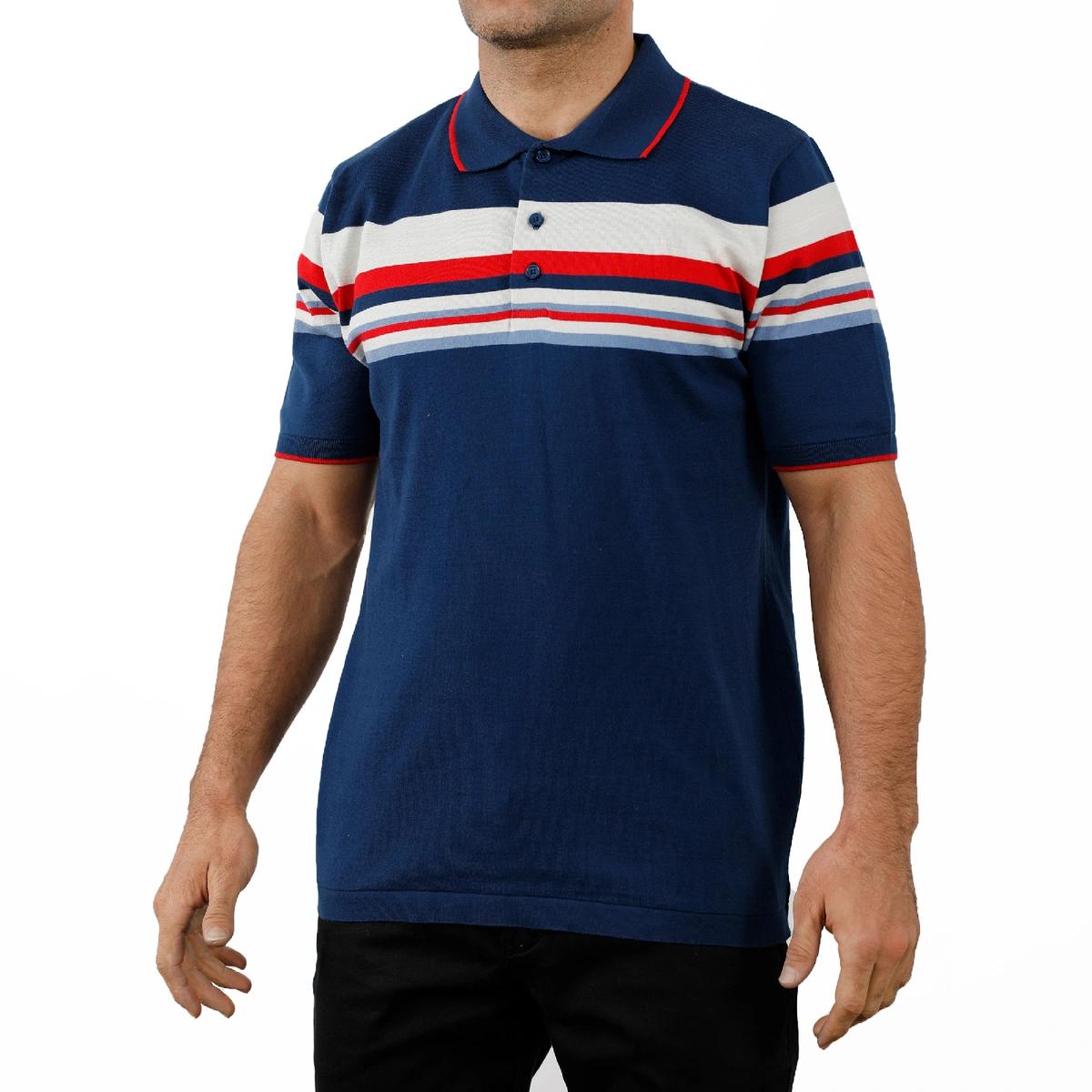 خرید پلیور آستین کوتاه مردانه صد در صد پنبه. پلیور آستین کوتاه نخی طرح دار.  جنس تیشرت بافت (صد در ص