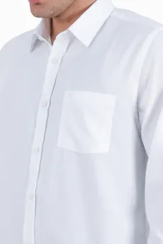 پیراهن آستین بلند مردانه رنگ سفید طرح دار