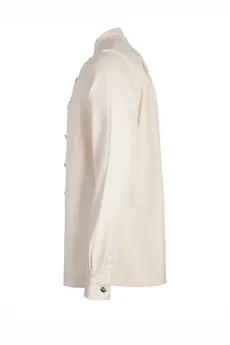 پیراهن کتان مردانه یقه ایستاده تک جیب