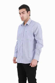 پیراهن آستین بلند نخی مردانه تک جیب