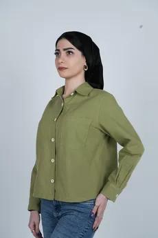 شومیز یقه برگردان کوتاه زنانه