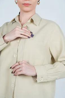 شومیز یقه برگردان کوتاه زنانه