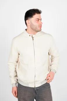 کاپشن یقه فرنچ کتان مردانه