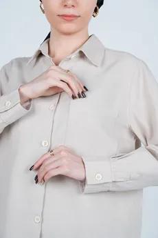 شومیز یقه برگردان کوتاه زنانه